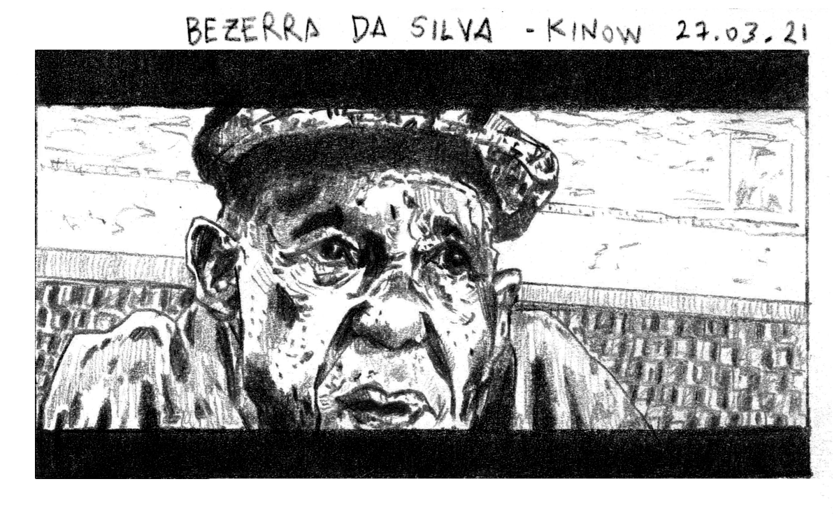 Bezerra da Silva drawing, for SpeakLikeABrazilian.com. 2B graphite, GIMP.