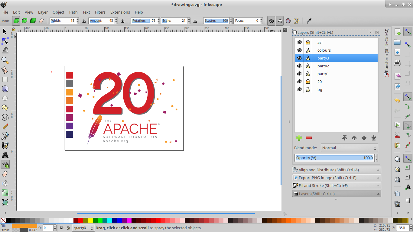 create vector logo in inkscape