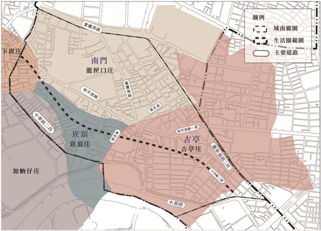 Map with Longxiakou Village